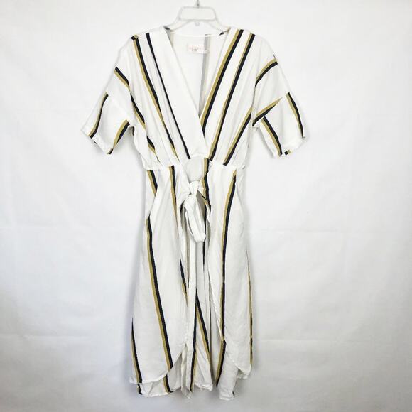 Sancia Anika Womens Dress Small Party Cocktail Midi Linen Blend Beach Lagenlook - Picture 3 of 14